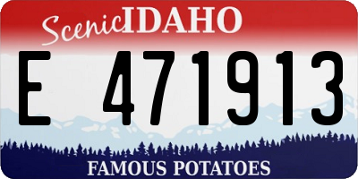 ID license plate E471913