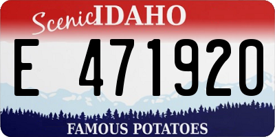 ID license plate E471920