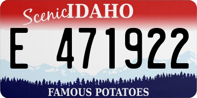 ID license plate E471922