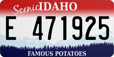 ID license plate E471925