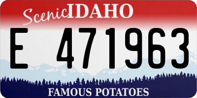 ID license plate E471963