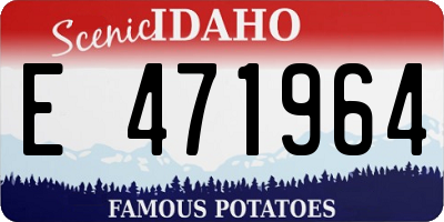 ID license plate E471964