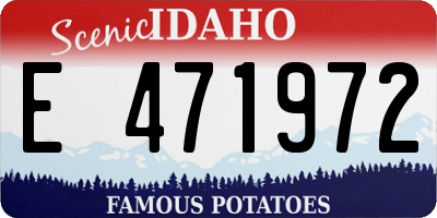 ID license plate E471972