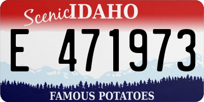 ID license plate E471973