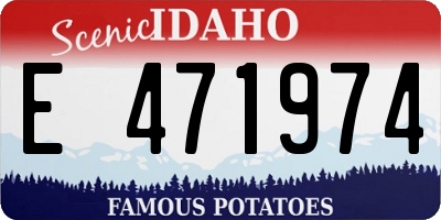 ID license plate E471974