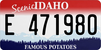 ID license plate E471980