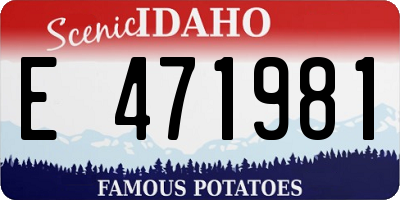 ID license plate E471981