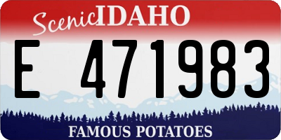ID license plate E471983