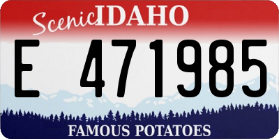 ID license plate E471985