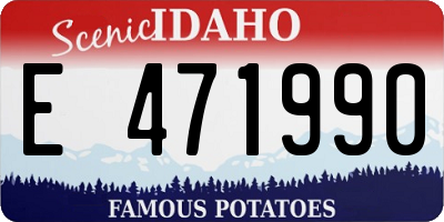 ID license plate E471990