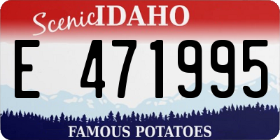 ID license plate E471995