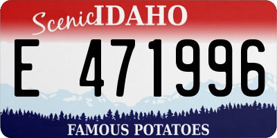 ID license plate E471996