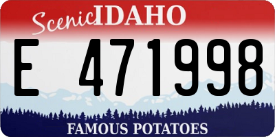 ID license plate E471998
