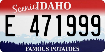 ID license plate E471999
