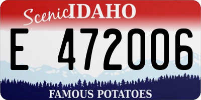 ID license plate E472006