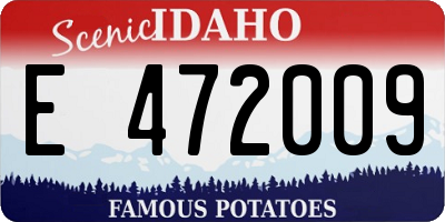 ID license plate E472009