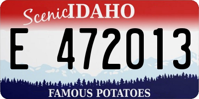 ID license plate E472013
