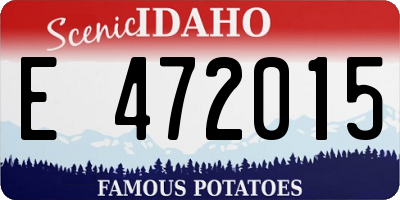 ID license plate E472015