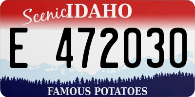 ID license plate E472030
