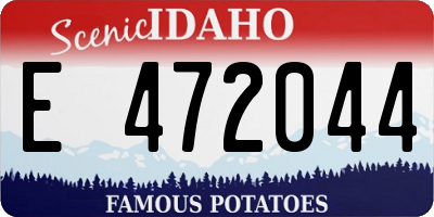 ID license plate E472044