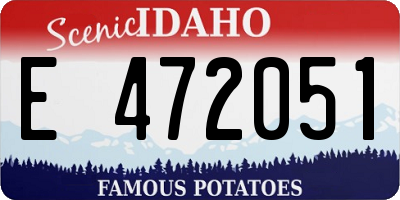 ID license plate E472051