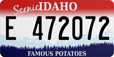 ID license plate E472072