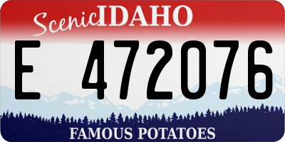 ID license plate E472076