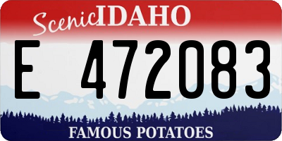 ID license plate E472083