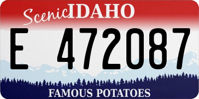 ID license plate E472087