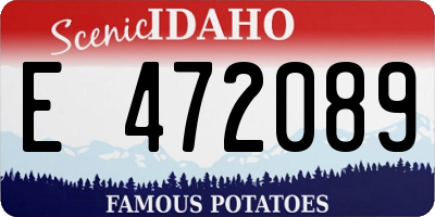 ID license plate E472089