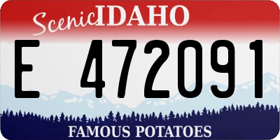 ID license plate E472091