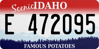 ID license plate E472095