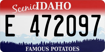 ID license plate E472097