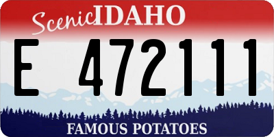 ID license plate E472111