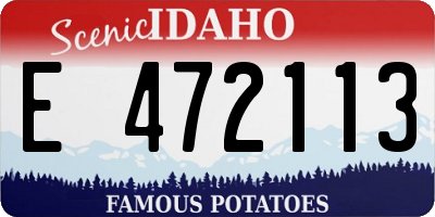 ID license plate E472113
