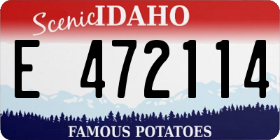 ID license plate E472114