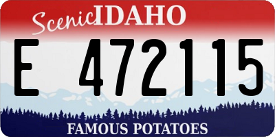 ID license plate E472115