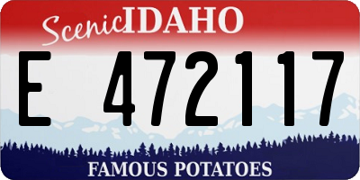 ID license plate E472117