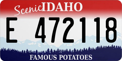 ID license plate E472118