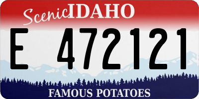 ID license plate E472121