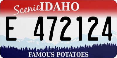 ID license plate E472124