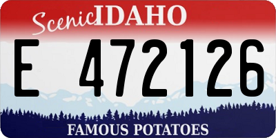 ID license plate E472126