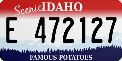 ID license plate E472127