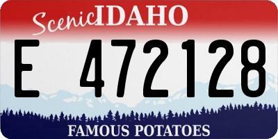 ID license plate E472128