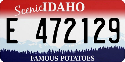 ID license plate E472129
