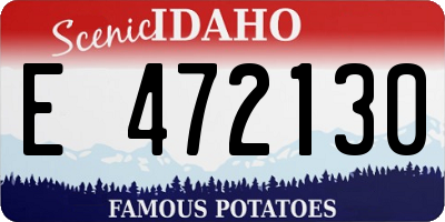 ID license plate E472130