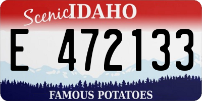 ID license plate E472133