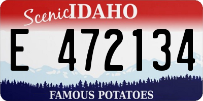 ID license plate E472134