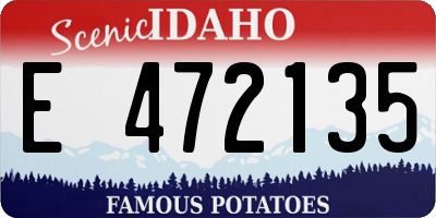 ID license plate E472135
