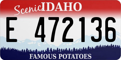ID license plate E472136